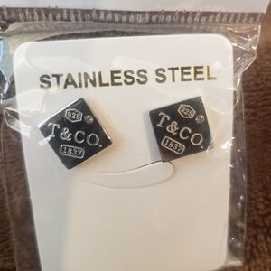 Square STAINLESS-STEEL Fashion Earrings